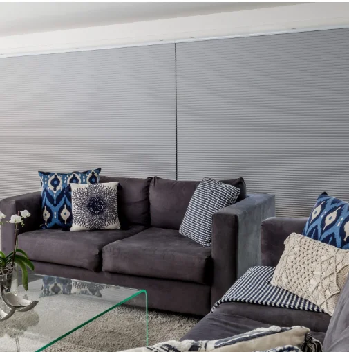 Cellular blockout blinds in living area