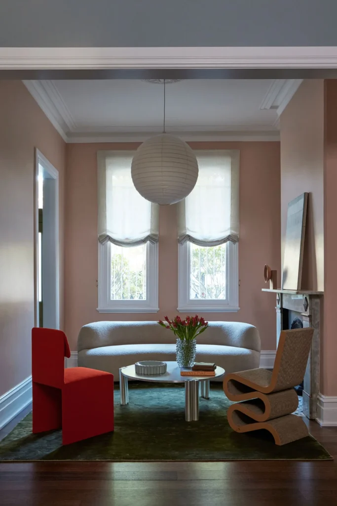 Sydney roman blinds installation in lounge area